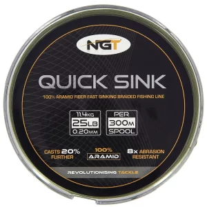 NGT Struna za Spod Moss Green Quick Sink Braid - 25lb (300m)